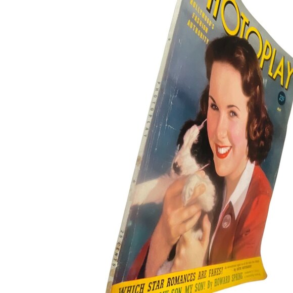 Vintage 1940s Photoplay Magazine May Issue With Deanna Durbin Cover - Picture 2 of 16